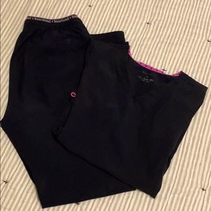 Black heart and soul scrub set